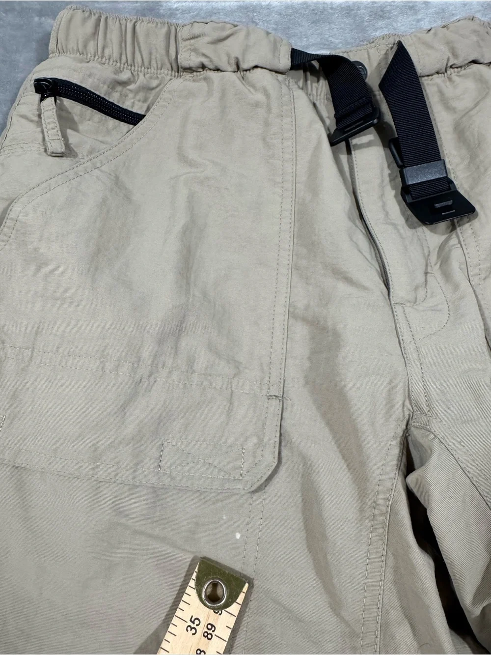 The North Face Paramount Convertible Cargo Pants Mens M Short Tan Hiking Outdoor
